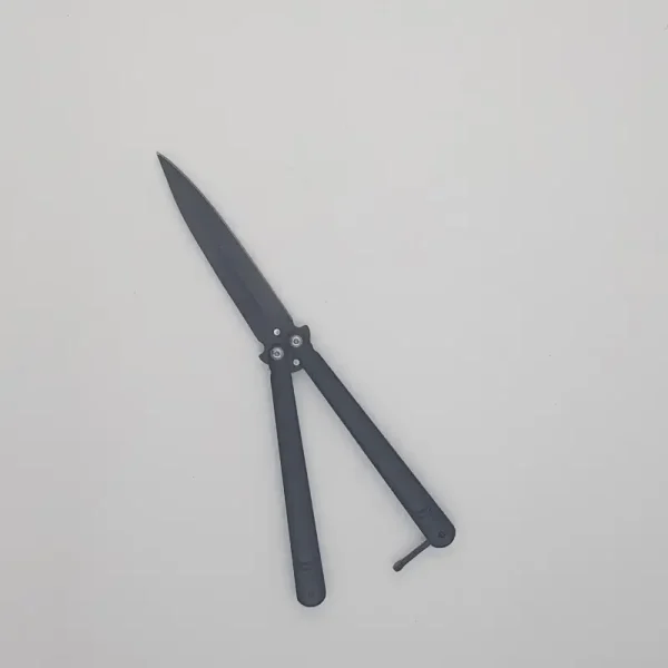 Cutit Fluture Butterfly, Balisong 21.5 Cm, Negru, 2 Paranteze - imagine 5