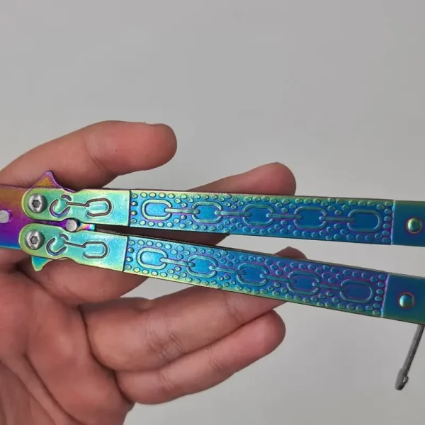 Cutit Fluture Butterfly, Balisong 21.50cm, Fade Clasic, Fara Tais, De Antrenament - imagine 4