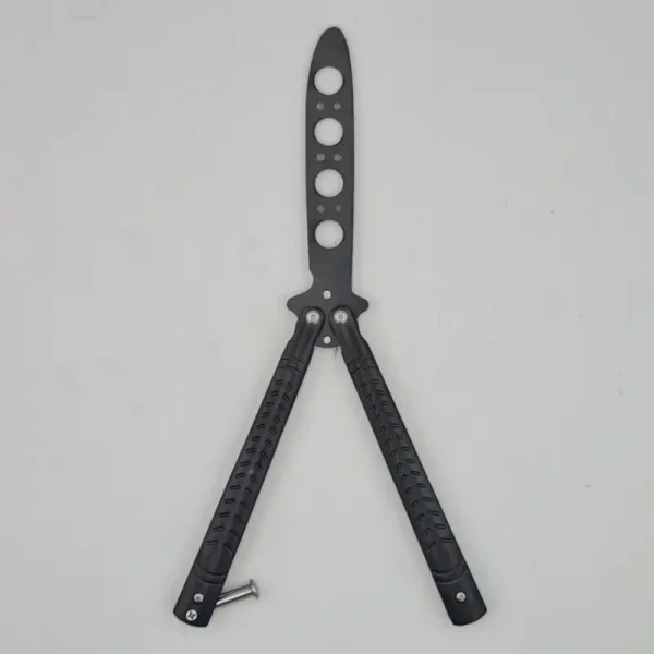 Cutit Fluture Butterfly, Balisong 22 Cm, Negru, Fara Tais, De Antrenament, Model Sageata - imagine 2