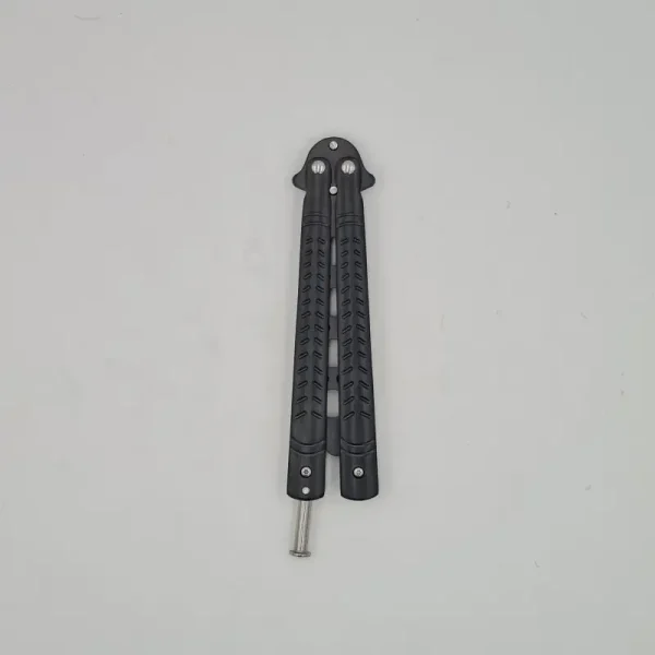 Cutit Fluture Butterfly, Balisong 22 Cm, Negru, Fara Tais, De Antrenament, Model Sageata - imagine 5