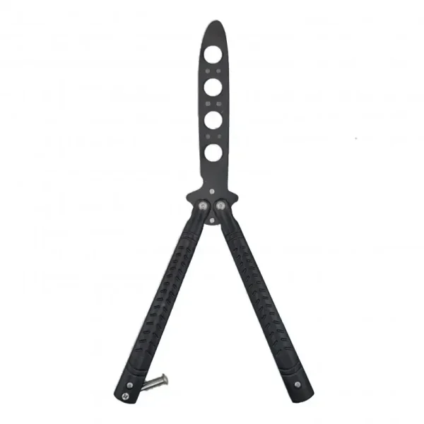 Cutit Fluture Butterfly, Balisong 22 Cm, Negru, Fara Tais, De Antrenament, Model Sageata