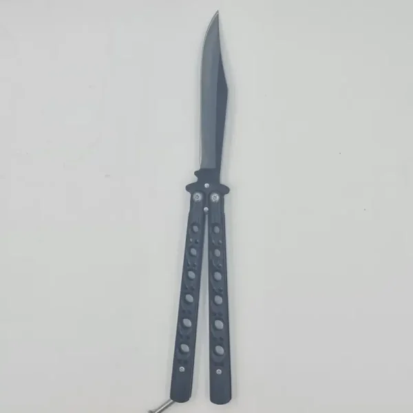 Cutit Fluture Butterfly, Balisong, 24 Cm, Mode Gauri Fantoma, Culoare Negru - imagine 3