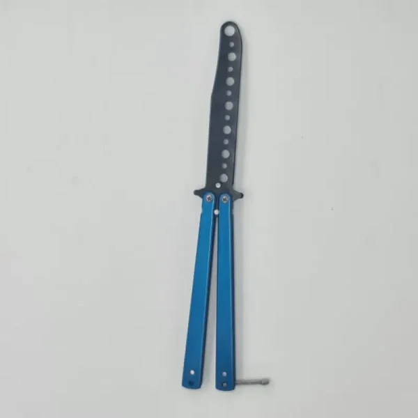 Cutit Fluture Butterfly, Balisong Fara Tais, 20 Cm, Navy, Model Simplu - imagine 3