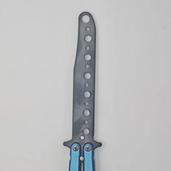 Cutit Fluture Butterfly, Balisong Fara Tais, 20 Cm, Navy, Model Simplu - imagine 6