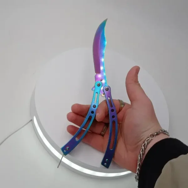 Cutit Fluture, Butterfly, Model Dinamic, Curbat, Fade, 23 Cm - imagine 6