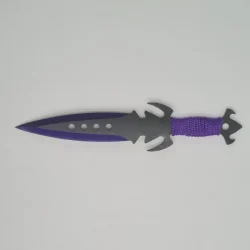 Cutit Ninja De Aruncat In Copaci,18 Cm, Mov Si Negru, Model Abyss - imagine 2