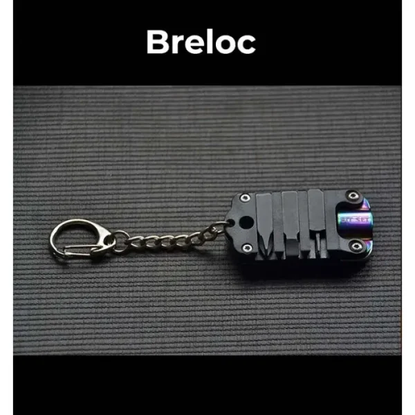 Briceag Pliabil Multifunctional, Tip Breloc, 3 Surubelnite, Negru - imagine 7