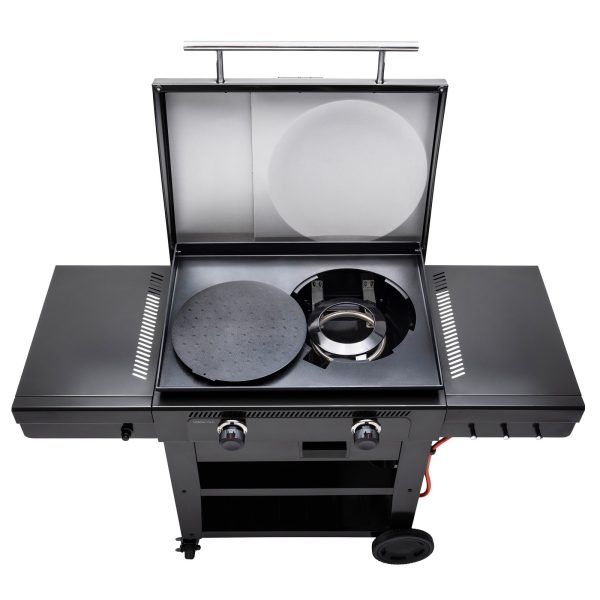 Gratar pe gaz tip plancha, grill si cuptor de pizza cu 2 arzatoare Char-Broil Versa-Tile Griddle 140241 - imagine 4