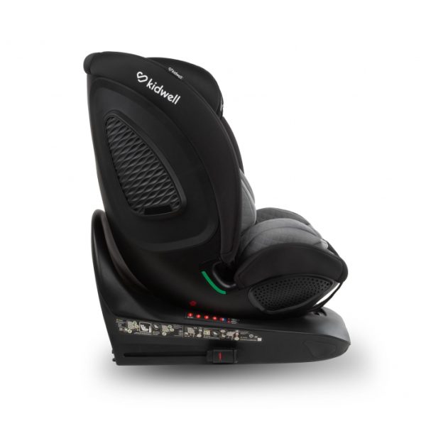 Scaun auto cu ISOFIX Kidwell GoCar, grupa 40-135 cm, i-Size, omologare R129 - Negru-Gri - imagine 10