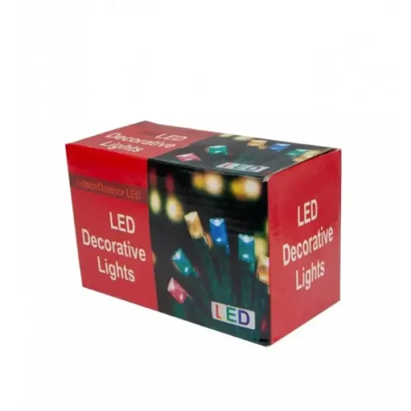 Instalatie De Craciun, Lumini Multicolore, 100 Led, Fir Verde - imagine 4