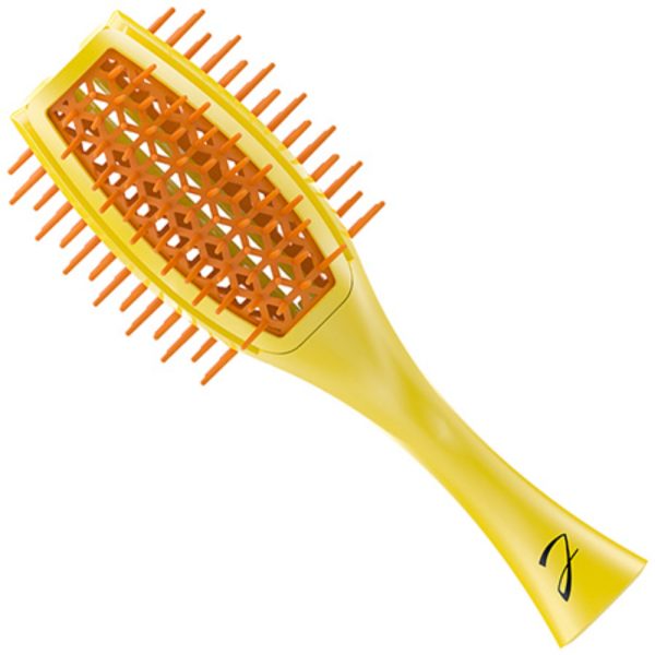 Janeke, Tulip, Vented, Hair Brush, Orange/Yellow, For Styling - For Women