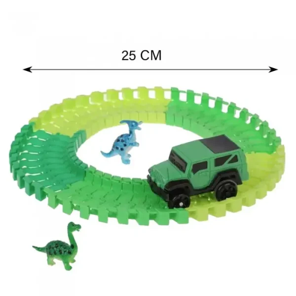 Jucarie Cu Masini Electrice, Dino Truck, Circuit De Curse, Pentru Copii, 25 Cm - imagine 3