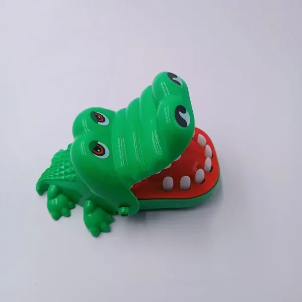 Jucarie Interactiva, Model Crocodil La Dentist, Plastic, 13 Cm, Verde - imagine 3