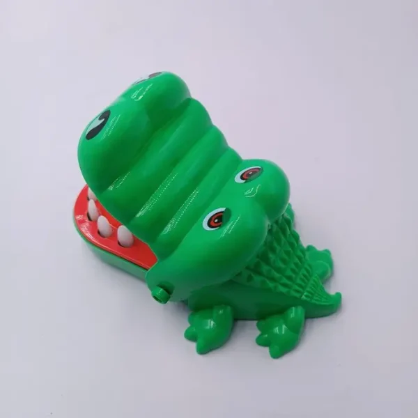 Jucarie Interactiva, Model Crocodil La Dentist, Plastic, 13 Cm, Verde - imagine 5