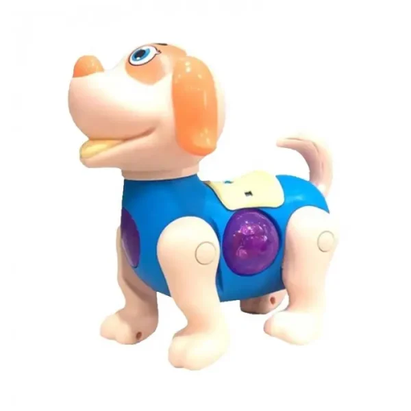 Jucarie Interactiva Plimbare Catel Cu Lumini, 17 Cm X 18 Cm, Albastru - imagine 4