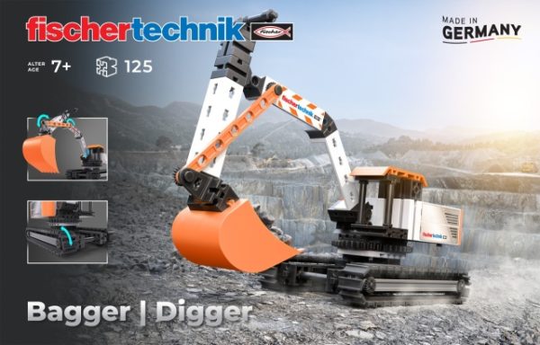 Kit STEM Excavator de asamblat si manevrat, Fischertechnik - imagine 2