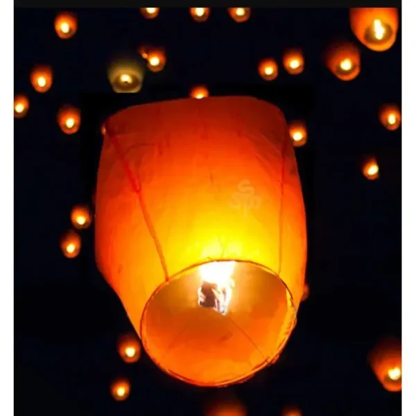 Lampion Zburator, Flippy, Hartie Biodegradabila, Galben, 30 X 35 Cm - imagine 2