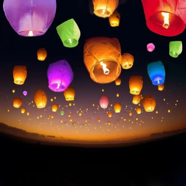 Lampion Zburator, Flippy, Hartie Biodegradabila, Galben, 30 X 35 Cm - imagine 4