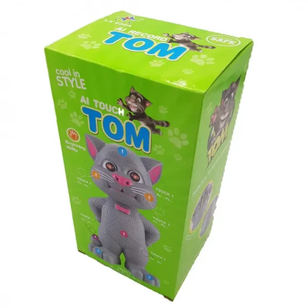 Pisicuta Vorbitoare, Talking Tom, Cu Sunete Si Lumini, Gri, 22 Cm