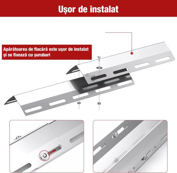 Protectie gratar aparatoare flacara universala ajustabila intre 30-72 cm, latime 9,5 cm,Coisien 45629-3 - imagine 3