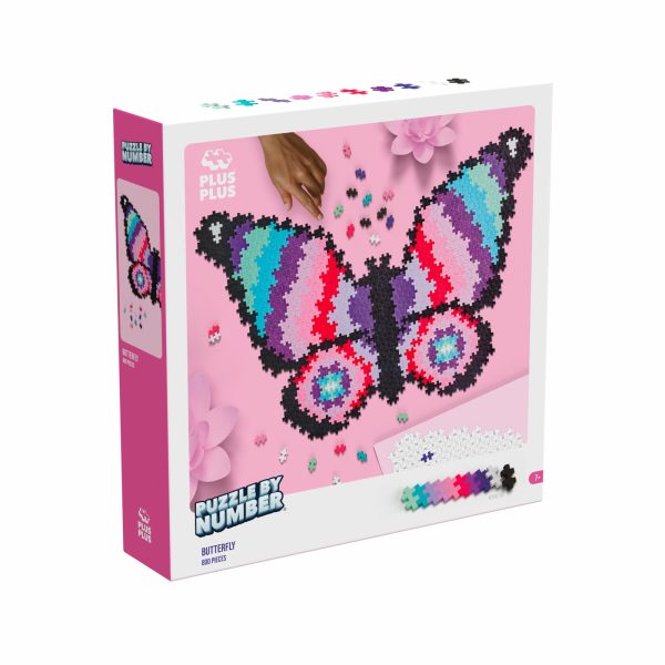 Puzzle pe numere Plus-Plus, 500 piese, Fluture