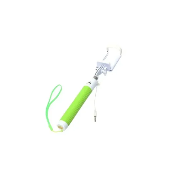 Selfie Stick, 1 Metru, Model Simplu, Metal, Clema Prindere, Verde
