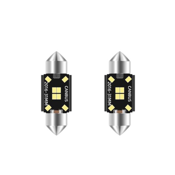 Set 2 Becuri auto LED, C5W Sofit, 8 LED SMD, Canbus fara eroare, 31 mm, BZRSH