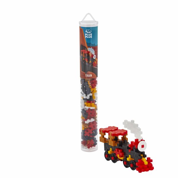 Set constructie Plus-Plus, tub 100 piese, Tren - imagine 2