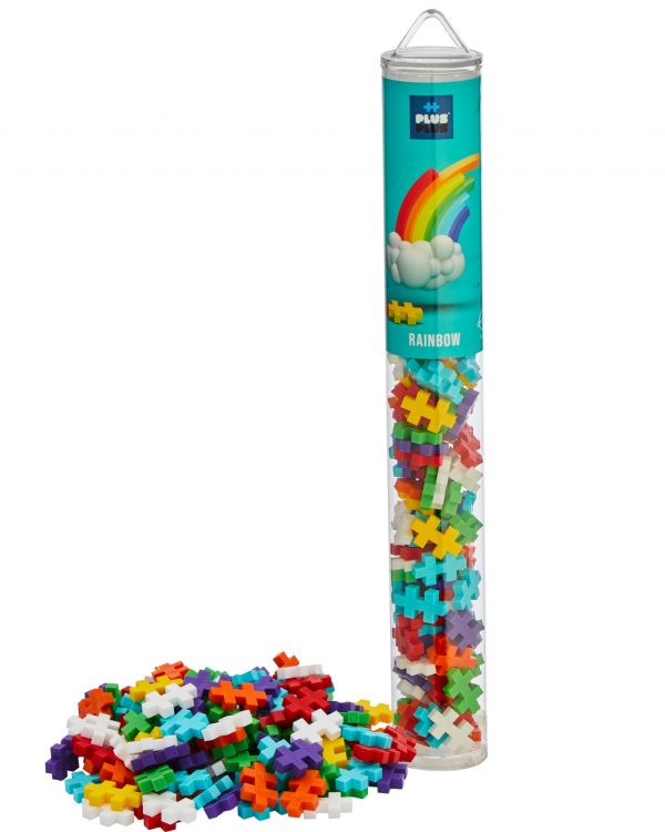 Set constructie Plus-Plus, tub 240 piese, Rainbow Mix, culorile curcubeului - imagine 2