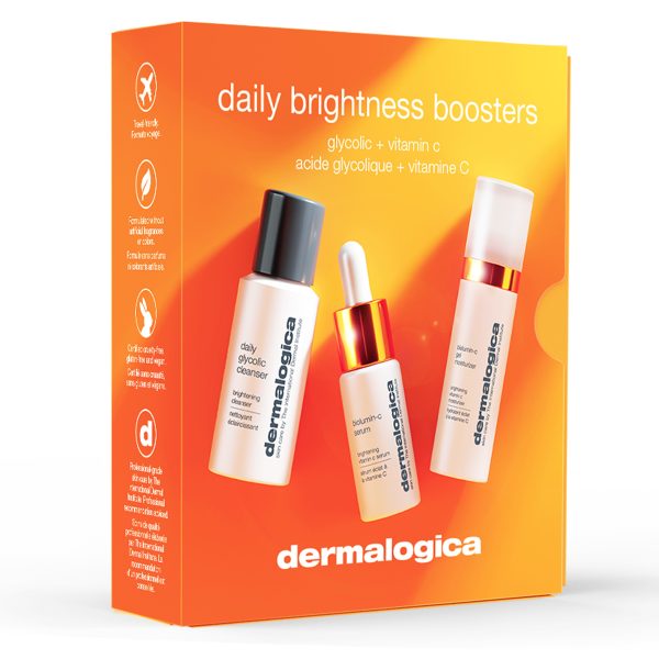 Set Dermalogica: Biolumin-C, Vitamin C, Brightening, Serum, For Face, 10 ml + Biolumin-C, Vitamin C, Moisturizing, Gel, For Face, 15 ml *Miniature + Daily Glycolic, Cleansing, Cleansing Gel, For Face, 30 ml - For Women