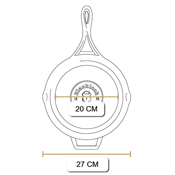 Tigaie adanca rotunda din fonta cu maner triplu asezonata Lodge Blacklock 26 cm L-BL96SK - imagine 9