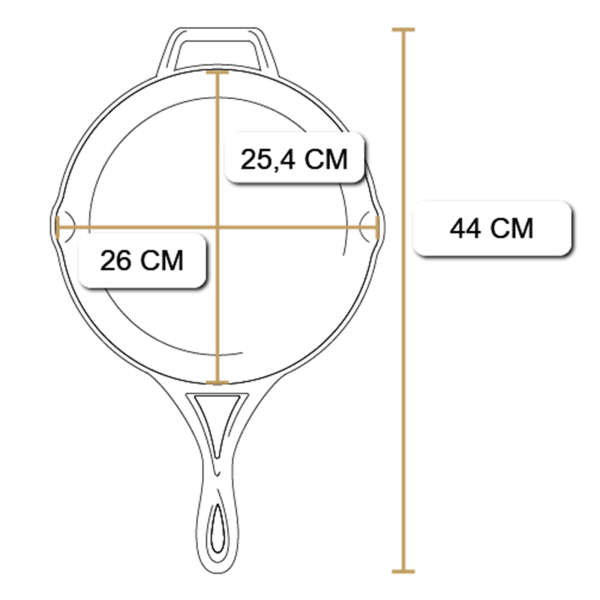 Tigaie adanca rotunda din fonta cu maner triplu asezonata Lodge Blacklock 26 cm L-BL96SK - imagine 10