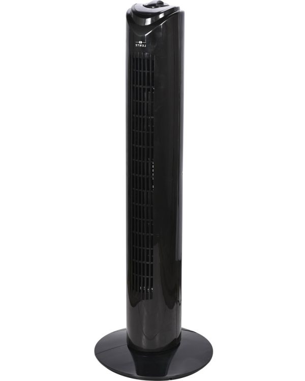 Ventilator turn LENTZ 80037, 45W, 81cm, 3 viteze, 3 moduri de oscilare, temporizator 120 min, negru