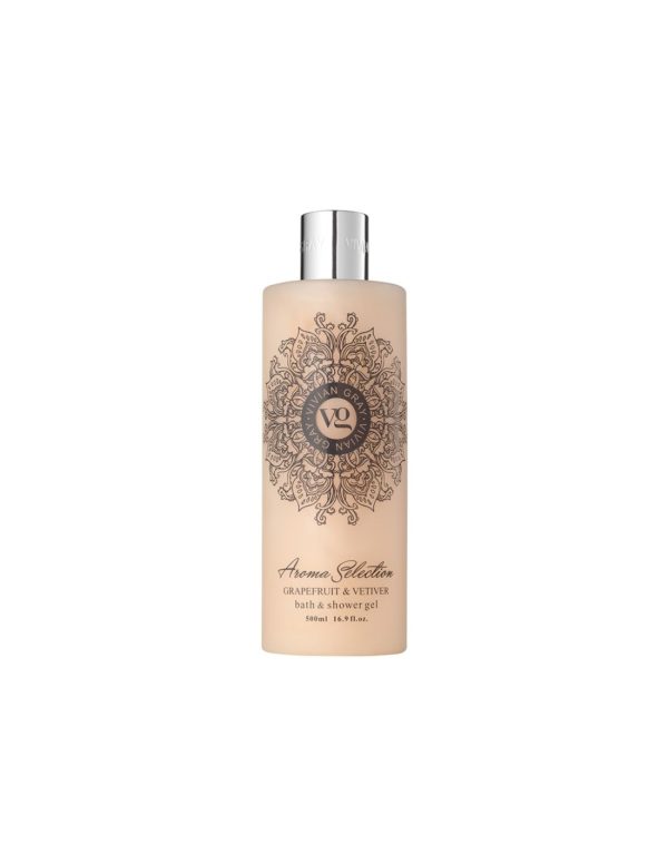 Vivian Gray, Aroma Selection, Grapefruit & Vetiver, Softening, Shower Gel, For All Skin Types, 500 ml - For Women